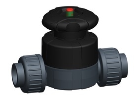 +GF+515型隔膜閥，PVC-U 帶粘接承插端